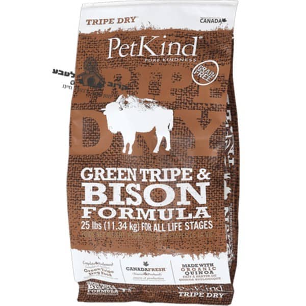 פטקיינד אוכל לכלב - Petkind - ביזון ללא דגנים על בסיס קירשה - שק 11.3 ק"ג