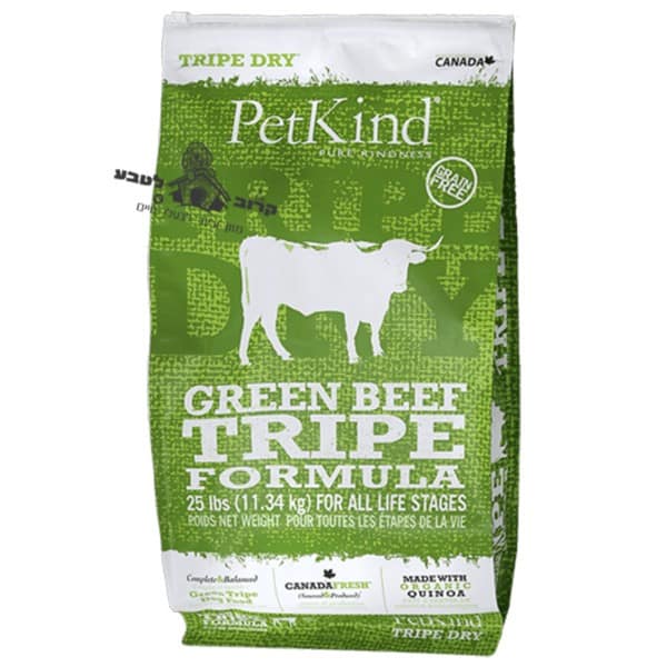 פטקיינד אוכל לכלב - Petkind - בקר ללא דגנים על בסיס קירשה - שק 11.3 ק"ג