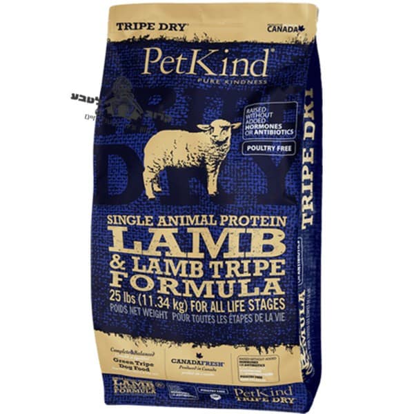 פטקיינד אוכל לכלב - Petkind - כבש סינגל (חלבון יחיד) ללא דגנים על בסיס קירשה - שק 2.7 ק"ג
