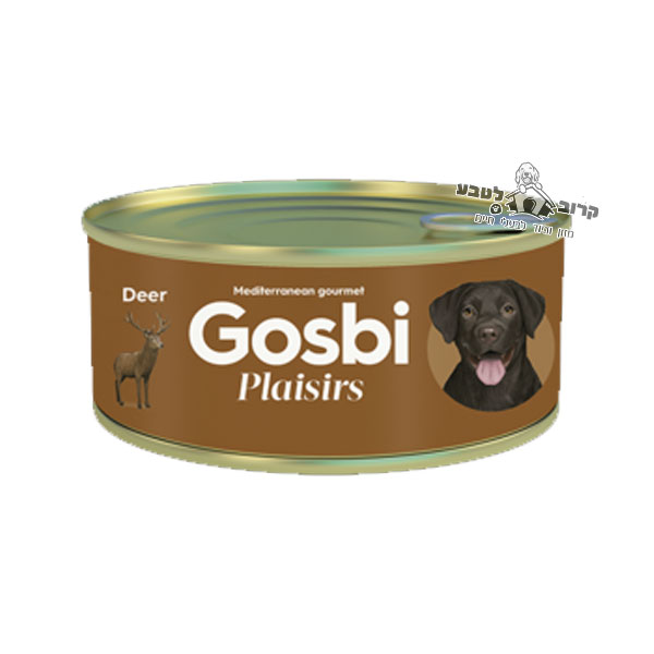 שימורים לכלבים גוסבי פלז'יר מעדן צבי 185 גרם Gosbi