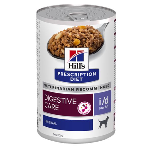 הילס i/d Low Fat לכלב 360 גרם – מזון רפואי לעיכול רגיש