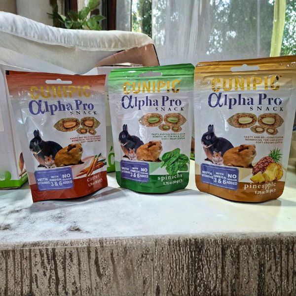 🐹 חטיפי Cunipic Alpha Pro למכרסמים – 50 גרם (3 טעמים לבחירה) 🐰
