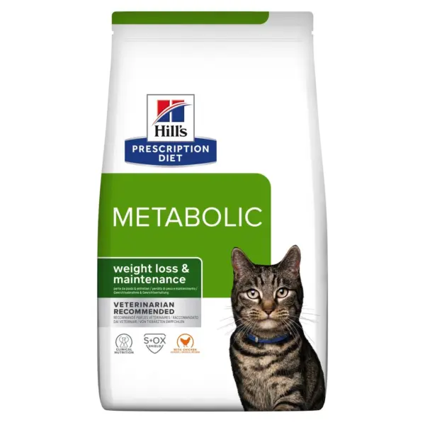 שק מזון רפואי הילס מטבוליק לחתול Hill's Prescription Diet Metabolic בנפח 8 ק"ג